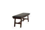 Dark Walnut Finish Wood Framed Back 1pc Dining Bench Only Breakfast Kitchen Cushion Dark Chocolate Faux Leather Seat
