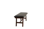 Dark Walnut Finish Wood Framed Back 1pc Dining Bench Only Breakfast Kitchen Cushion Dark Chocolate Faux Leather Seat