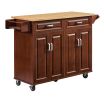 Mobile Kitchen Island Cart With 2 drawers