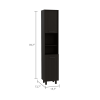 DEPOT E-SHOP Ikaria Kitchen Pantry, Two Shelves, Three Interior, Shelves, Black