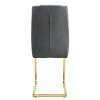 Modern dining chairs, restaurant chairs, and gold legged upholstered chairs made of artificial leather, suitable for kitchens, living rooms, bedrooms,