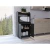 Rockford Kitchen Cart, Open Shelf, Double Door Cabinet, Two Interior Shelves