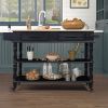 56 inch Rolling Kitchen Island with Storage,Kitchen Cart with Solid OAK Wood Top,Two-sided Kitchen island Cart on Wheels , Wine and Spice Rack, Large