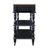 56 inch Rolling Kitchen Island with Storage,Kitchen Cart with Solid OAK Wood Top,Two-sided Kitchen island Cart on Wheels , Wine and Spice Rack, Large