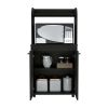 Rockford Kitchen Cart, Open Shelf, Double Door Cabinet, Two Interior Shelves