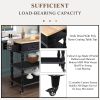 56 inch Rolling Kitchen Island with Storage,Kitchen Cart with Solid OAK Wood Top,Two-sided Kitchen island Cart on Wheels , Wine and Spice Rack, Large