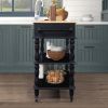 56 inch Rolling Kitchen Island with Storage,Kitchen Cart with Solid OAK Wood Top,Two-sided Kitchen island Cart on Wheels , Wine and Spice Rack, Large